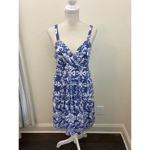 Merona Blue Floral Print Strappy Dress Size Large
